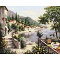 Kép 2/9 - Napsütötte toszkán vidék - Számfestő készlet, kerettel (40x50 cm)