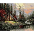 Kép 2/9 - A hegyekben - Számfestő készlet, kerettel (40x50 cm)
