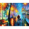 Kép 2/9 - Séta az esőben - Számfestő készlet, kerettel (40x50 cm)