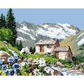 Kép 2/9 - Kaland a hegyekben - Számfestő készlet, kerettel (40x50 cm)
