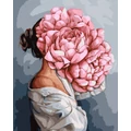 Kép 2/9 - Virágzó szépség - Számfestő készlet, kerettel (50x65 cm)