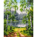 Kép 2/9 - Ösvény a tóhoz - Számfestő készlet, kerettel (40x50 cm)