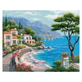 Kép 2/8 - Mediterrán öböl - Gyémántszemes kirakó készlet, kerettel (40x50 cm)