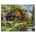 Kép 2/8 - Zakopane-i pihenés - Gyémántszemes kirakó készlet, kerettel (40x50 cm)