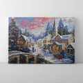 Kép 1/8 - Adventi városka - Gyémántszemes kirakó készlet, kerettel (40x50 cm)
