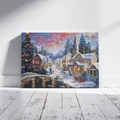Kép 8/8 - Adventi városka - Gyémántszemes kirakó készlet, kerettel (40x50 cm)