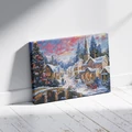 Kép 3/8 - Adventi városka - Gyémántszemes kirakó készlet, kerettel (40x50 cm)