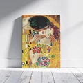 Kép 8/8 - A csók (Gustav Klimt) - Gyémántszemes készlet, kerettel (40x50 cm)