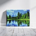Kép 8/8 - Erdei tükörkép - Gyémántszemes kirakó készlet, kerettel (40x50 cm)