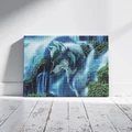 Kép 8/8 - Farkas és vízesés - Gyémántszemes kirakó készlet, kerettel (40x50 cm)