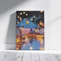 Kép 8/8 - Éjjeli fények Velencében - Gyémántszemes kirakó készlet, kerettel (40x50 cm)