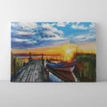 Kép 1/8 - Nyári este a tavon - Gyémántszemes kirakó készlet, kerettel (40x50 cm)