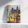 Kép 8/8 - Eső a városban - Gyémántszemes kirakó készlet, kerettel (40x50 cm)