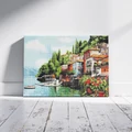 Kép 8/8 - Város a tóparton - Gyémántszemes kirakó készlet, kerettel (40x50 cm)