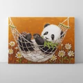 Kép 1/9 - Lazulós panda - Számfestő készlet, kerettel (30x40 cm)