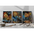 Kép 3/9 - Afremov: Esti séta - Többrészes számfestő, kerettel (50x120 cm)