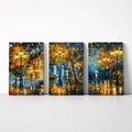 Kép 1/9 - Afremov: Esti séta - Többrészes számfestő, kerettel (50x120 cm)
