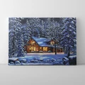 Kép 1/9 - Téli estén - Számfestő készlet, kerettel (50x65cm)