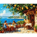 Kép 2/8 - Citromfényes délután - Számfestő készlet, kerettel (40x50 cm)