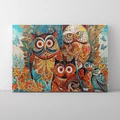 Kép 1/9 - Baglyok - Számfestő készlet, kerettel (40x50 cm)