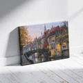 Kép 3/9 - Régi belga utcák, Brugge - Számfestő készlet, kerettel (40x50 cm)