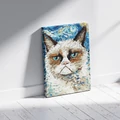 Kép 3/9 - Van Gogh: Grumpy Cat - Számfestő készlet, kerettel (40x50 cm)