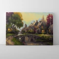 Kép 1/9 - Mesébe illő házikó - Számfestő készlet, kerettel (40x50 cm)