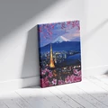 Kép 3/8 - Fujiyama és Sakura- Számfestő készlet, kerettel (40x50 cm)