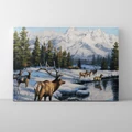 Kép 1/9 - Szarvasok télen - Számfestő készlet, kerettel (40x50 cm)