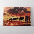 Kép 1/9 - Afrikai hangulat - Számfestő készlet, kerettel (40x50 cm)