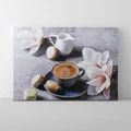 Kép 1/9 - Macaron reggeli - Számfestő készlet, kerettel (40x50 cm)