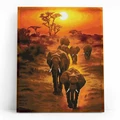 Kép 1/6 - Szafari hangulat - Gyémántszemes kirakó készlet, kerettel (40x50 cm)