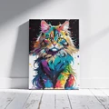 Kép 7/7 - Maine Coon - Számfestő készlet, kerettel (30x40 cm)