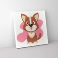 Kép 3/5 - Kutyus- Gyerek számfestő készlet (20x20 cm keretre feszített)