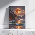 Kép 7/7 - Holdfényes öböl - Számfestő készlet, kerettel (30x40 cm)
