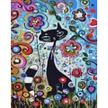 Kép 2/9 - Absztrakt macsek - Számfestő készlet, kerettel (40x50 cm)