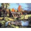 Kép 2/9 - Vidéki táj - Számfestő készlet, kerettel (40x50 cm)