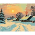 Kép 2/9 - Téli menedék - Számfestő készlet, kerettel (40x50cm)