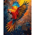Kép 2/8 - Papagájtánc - Számfestő készlet, kerettel (40x50 cm)