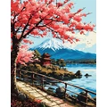 Kép 2/8 - Fuji virágzása- Számfestő készlet, kerettel (40x50 cm)