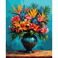 Kép 2/9 - Paradicsomi csokor - Számfestő készlet, kerettel (40x50 cm)