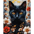 Kép 2/8 - Aranytekintetű cicus - Számfestő készlet, kerettel (40x50 cm)
