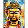 Kép 2/8 - Színpompás Buddha - Számfestő készlet, kerettel (30x40 cm)