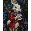 Kép 2/8 - Nyuszi Csodaországban - Számfestő készlet, kerettel (40x50 cm)
