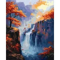 Kép 2/8 - Vízesés - Számfestő készlet, kerettel (40x50 cm)