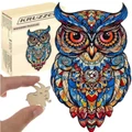 Kép 1/10 - Fa puzzle – Színes bagoly (177 darabos)