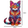 Kép 4/11 - Fa puzzle – Színes cica (172 darabos)