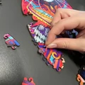 Kép 9/11 - Fa puzzle – Színes cica (172 darabos)