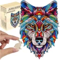Kép 1/10 - Fa puzzle – Színes farkas (170 darabos)