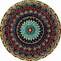 Kép 2/6 - Az Univerzum közepe - Számfestő készlet, kerek kerettel (40x40 cm)